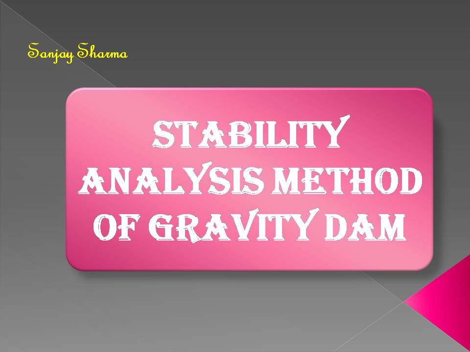 Stability analysis method of gravity dam