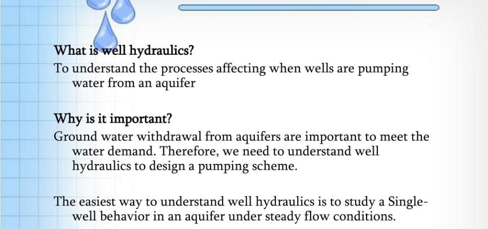 Well Hydraulics
