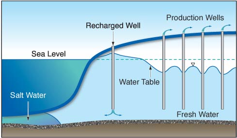 FULLY PENETRATING ARTESIAN GRAVITY WELL
