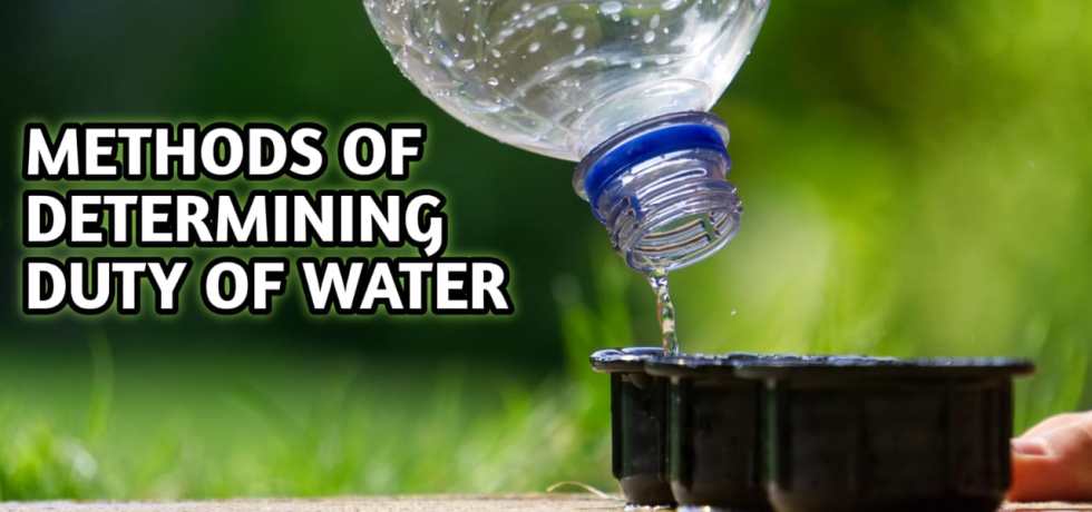 Methods of Determining duty of water